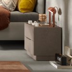 Comodino Mustella 2 cassetti colore bronzo