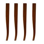 Confezione 4 gambe modello sciabola H 74 cm. colore noce