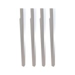 Confezione 4 gambe piramidali H 74 cm. in bianco frassinato