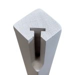 Confezione 4 gambe piramidali H 74 cm. in bianco frassinato