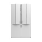 Cucina monoblocco Fold Evolution struttura e ante a libro bianco