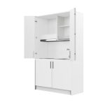 Cucina monoblocco Fold Evolution struttura e ante a libro bianco