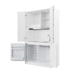 Cucina monoblocco Fold Evolution struttura e ante a libro bianco