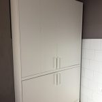 Cucina monoblocco Fold Evolution struttura e ante a libro bianco