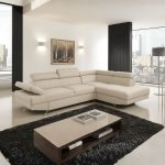 Divano angolare destro Julie con letto estraibile e contenitore in tessuto Barrel 04 beige