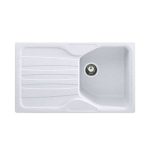Lavello 1 vasca con gocciolatoio reversibile Franke CUG 611 in fragranite bianco