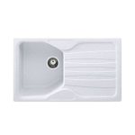 Lavello 1 vasca con gocciolatoio reversibile Franke CUG 611 in fragranite bianco