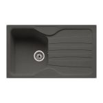 Lavello 1 vasca con gocciolatoio reversibile Franke CUG 611 in fragranite grafite