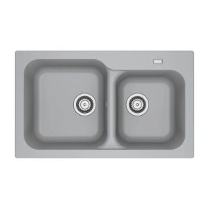 Lavello da incasso 2 vasche Franke KID 620 tectonite 83x50 cm. colore grigio