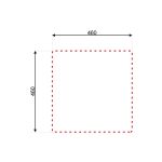 Lavello incasso monostampo N244KR 1 vasca 48x48 cm. inox