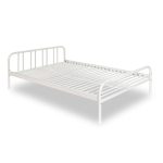 Letto matrimoniale Genoa in metallo bianco
