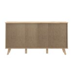 Madia Axis 2 ante e 3 cassetti struttura rovere e frontali bianchi