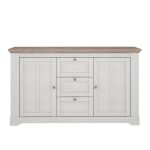 Madia Forma con 3 cassetti e 2 ante colore rovere neve e piano olmo scuro