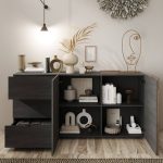 Madia Sabry 2 ante 3 cassetti titanio rovere mercure