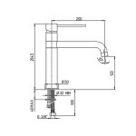 Miscelatore da cucina Paini 78CR579 cromato canna fissa a fontana