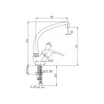 Miscelatore lavello Creta monocomando finitura granito alaska
