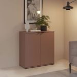 Mobile multiuso Segno con due ante L 80 cm. colore terracotta