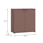Mobile multiuso Segno con due ante L 80 cm. colore terracotta