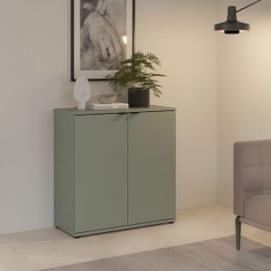 Mobile multiuso Segno con due ante  L 80 cm. colore verde salvia