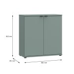 Mobile multiuso Segno con due ante L 80 cm. colore verde salvia