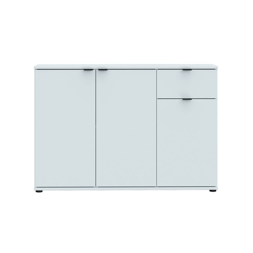 Mobile multiuso Segno con tre ante e 1 cassetto L 120 cm colore grigio chiaro