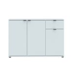 Mobile multiuso Segno con tre ante e 1 cassetto L 120 cm colore grigio chiaro