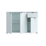 Mobile multiuso Segno con tre ante e 1 cassetto L 120 cm colore grigio chiaro