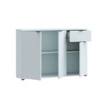 Mobile multiuso Segno con tre ante e 1 cassetto L 120 cm colore grigio chiaro