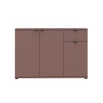 Mobile multiuso Segno con tre ante e 1 cassetto L 120 cm colore terracotta