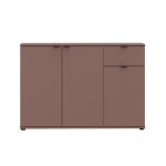 Mobile multiuso Segno con tre ante e 1 cassetto L 120 cm colore terracotta