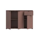 Mobile multiuso Segno con tre ante e 1 cassetto L 120 cm colore terracotta