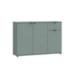 Mobile multiuso Segno con tre ante e 1 cassetto L 120 cm colore verde salvia