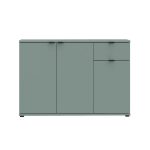 Mobile multiuso Segno con tre ante e 1 cassetto L 120 cm colore verde salvia