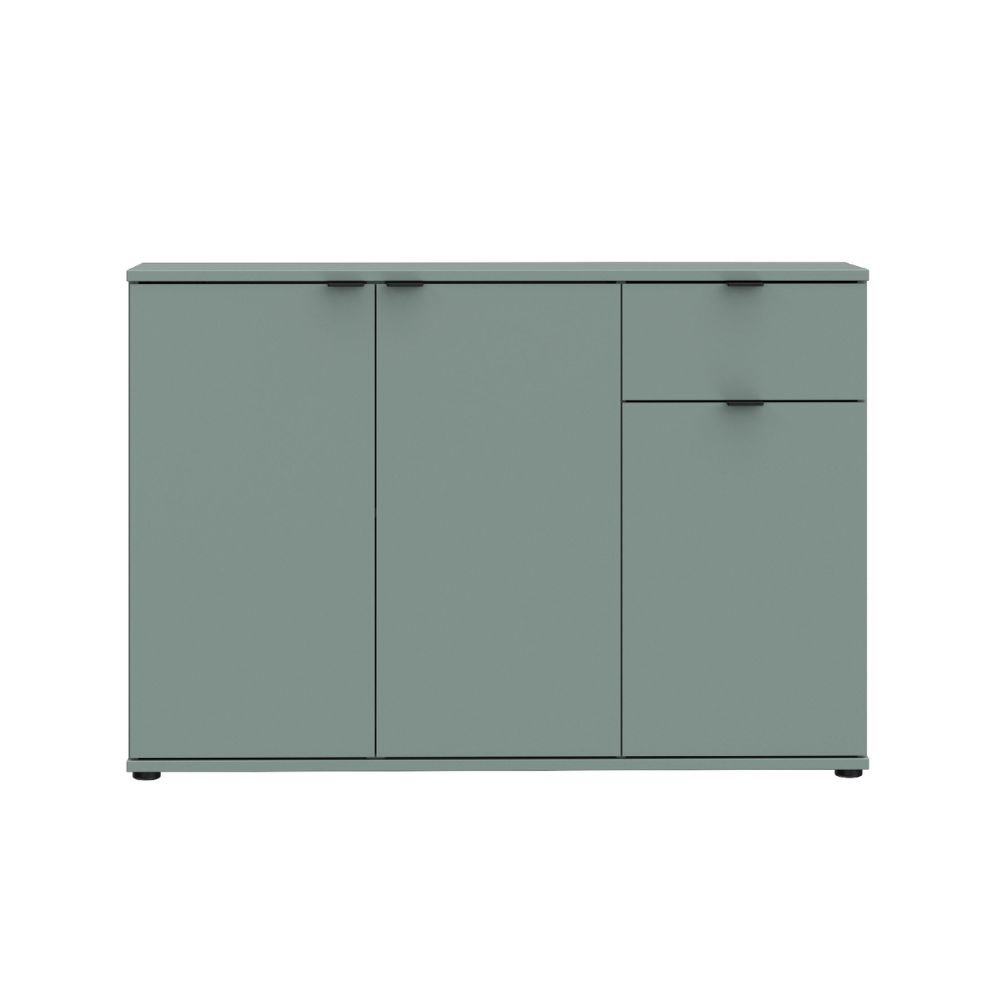 Mobile multiuso Segno con tre ante e 1 cassetto L 120 cm colore verde salvia