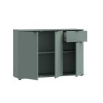 Mobile multiuso Segno con tre ante e 1 cassetto L 120 cm colore verde salvia