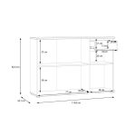 Mobile multiuso Segno con tre ante e 1 cassetto L 120 cm colore verde salvia