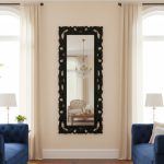 Specchiera Anna in espanso con cornice nero lucido