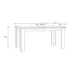 Tavolo allungabile Forma con piano in rovere e struttura bianca