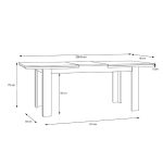 Tavolo allungabile Forma con piano in rovere e struttura bianca
