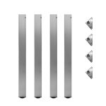 Tavolo tondo Leccino diametro 90 cm. piano antracite satinato e gambe alluminio