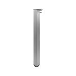 Tavolo tondo Leccino diametro 90 cm. piano bianco e gambe alluminio