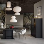 Vetrina credenza Alce 2 ante nero