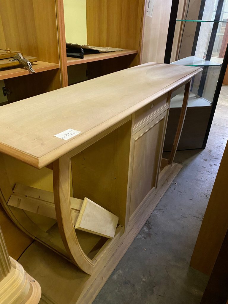 Mobile Credenza/bar In Legno Massiccio Grezzo  1143/U