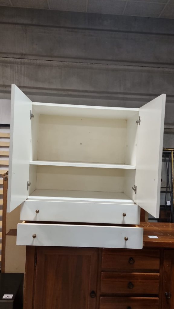 Mobiletto Bianco Con Due Ante E Due Cassetti Usato 3337/U