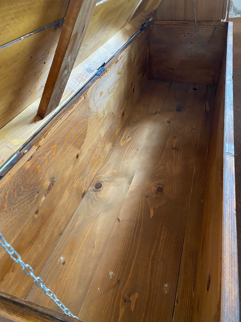Panca Contenitore In Legno Stile Rustico USATO 1778/U