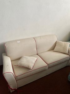 Divano 3 Posti Bianco NUOVO DA ESPOSIZIONE 1636/U