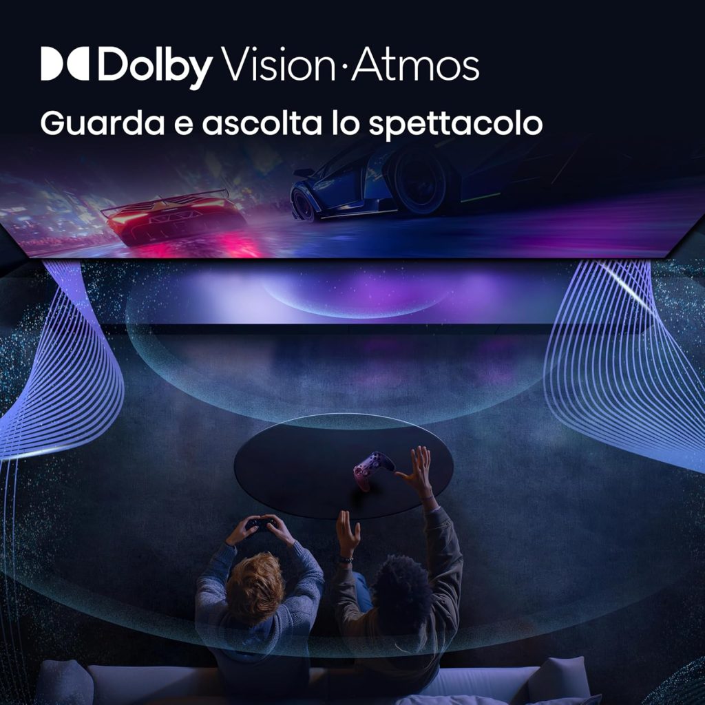 100E7S PRO - HISENSE - TVC LED 100 QLED SMART TV HDR10+ 144HZ 400 NITS DOLBY VISION ATMOS P.LATERALI