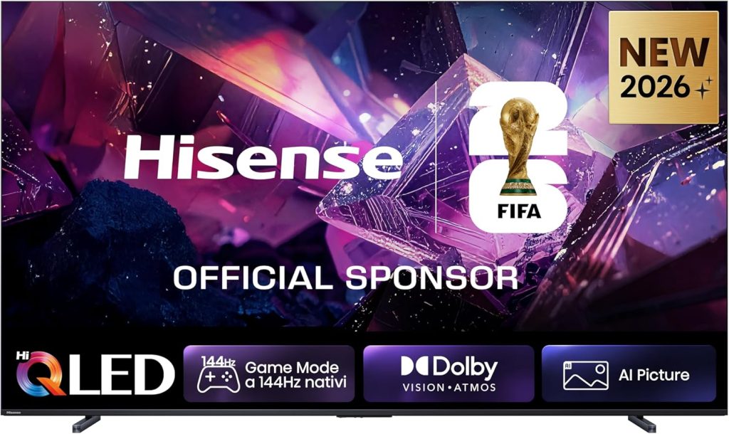 100E7S PRO - HISENSE - TVC LED 100 QLED SMART TV HDR10+ 144HZ 400 NITS DOLBY VISION ATMOS P.LATERALI