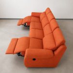 Divano Arancione Reclinabile Elettricamente Usato 875