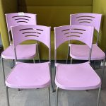 4 Sedie Break Pink Prodotto Nuovo Da Esposizione 477/U